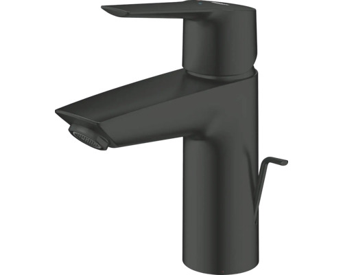 Mitigeur de lavabo noir avec levier