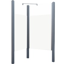 Paroi de protection visuelle avec poteaux métalliques pour l''extérieur