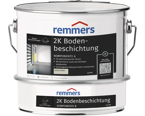 Seau avec revêtement de sol Remmers 2K Composant A et Composant B