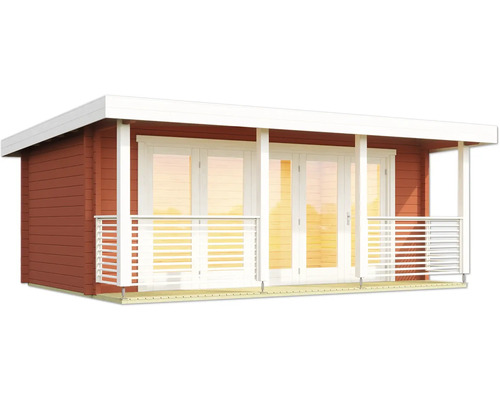 Abri de jardin avec terrasse et double porte