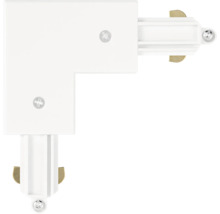 Weisser Eckverbinder für Stromschienen