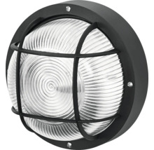 Runde Aussenleuchte mit Schutzgitter