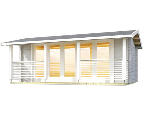 Maison de jardin en bois avec véranda et double porte