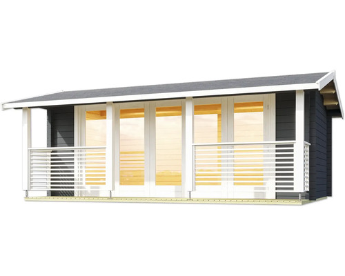 Maison de jardin en bois avec véranda et porte double