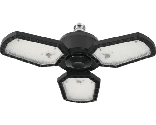 Lampe d''atelier LED avec trois éléments lumineux et douille E27