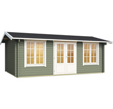 Abri de jardin en bois avec fenêtres et double porte