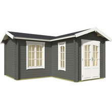 Maison de jardin en bois avec fenêtres et double porte