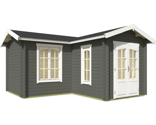 Maison de jardin en bois avec fenêtres et double porte