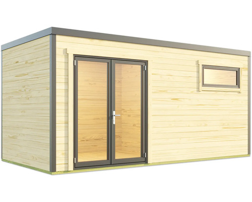 Abri de jardin en bois avec double porte et fenêtre