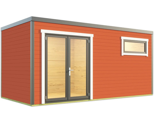 Abri de jardin avec double porte et fenêtre