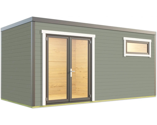 Abri de jardin avec double porte et fenêtre