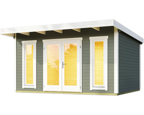 Abri de jardin avec fenêtres et porte double