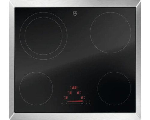 Plaque de cuisson vitrocéramique V-ZUG CookTop V4000 A604 avec cadre 60 cm 4 zones de cuisson 3117200001 Plaque de cuisson vitrocéramique V-ZUG CookTop V4000 A604 avec cadre 60 cm 4 zones de cuisson 3117200001