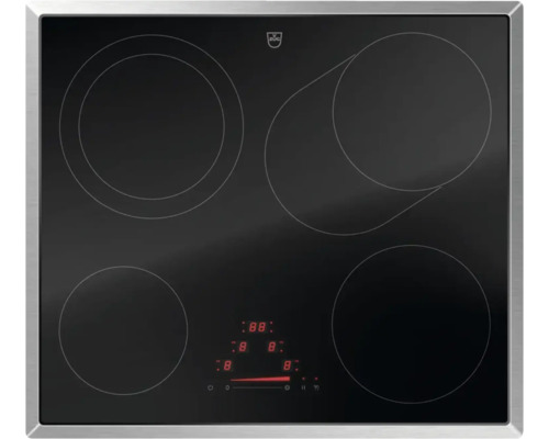Plaque de cuisson vitrocéramique V-ZUG CookTop V4000 A604B avec cadre 60 cm 4 zones de cuisson 3117100000 Plaque de cuisson vitrocéramique V-ZUG CookTop V4000 A604B avec cadre 60 cm 4 zones de cuisson 3117100000