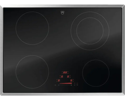 Plaque de cuisson vitrocéramique V-ZUG CookTop V4000 A704 avec cadre 70 cm 4 zones de cuisson 3117000000 Plaque de cuisson vitrocéramique V-ZUG CookTop V4000 A704 avec cadre 70 cm 4 zones de cuisson 3117000000