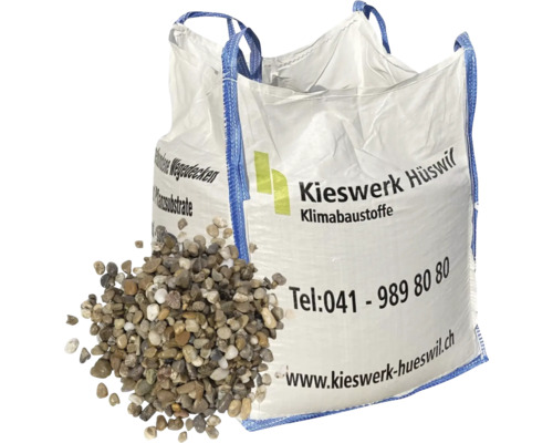 Big Bag Rundkies 8-16 mm gewaschen 775 kg = 0,5 cbm Big Bag mit Kies für Garten- und Landschaftsbau