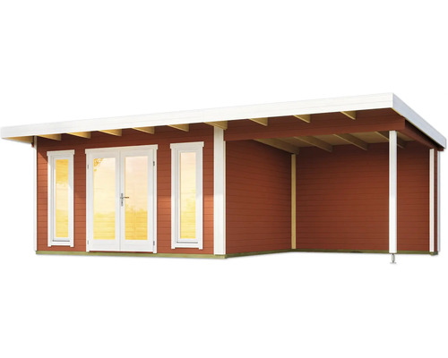 Maison de jardin en bois avec double porte et toit