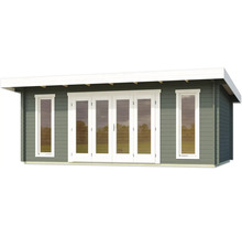 Abri de jardin avec fenêtres et double porte