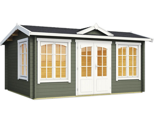 Abri de jardin avec porte double et fenêtres