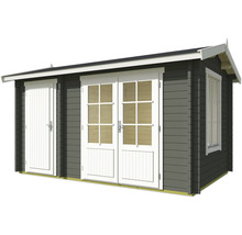 Abri de jardin avec porte double, porte simple et fenêtre