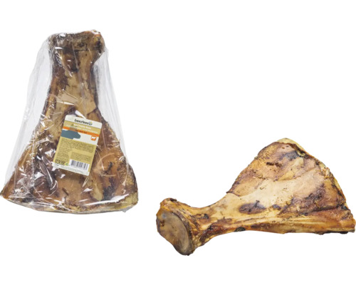 Zwei Rinder-Puddelknochen, einer davon verpackt