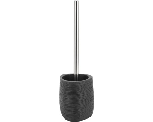 Brosse de toilette avec support en plastique et acier inoxydable