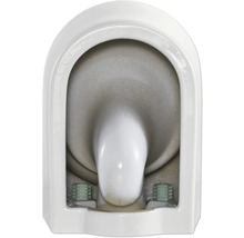 Vue intérieure d''un WC suspendu blanc