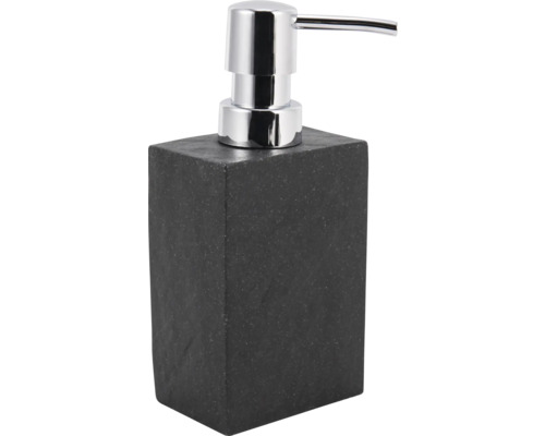 Seifenspender aus Stein mit verchromtem Spenderkopf