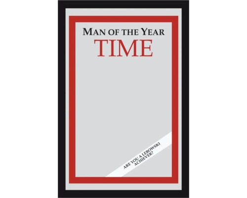 Miroir imprimé Man of the year 22x32 cm Page de couverture du magazine Time, Homme de l''année