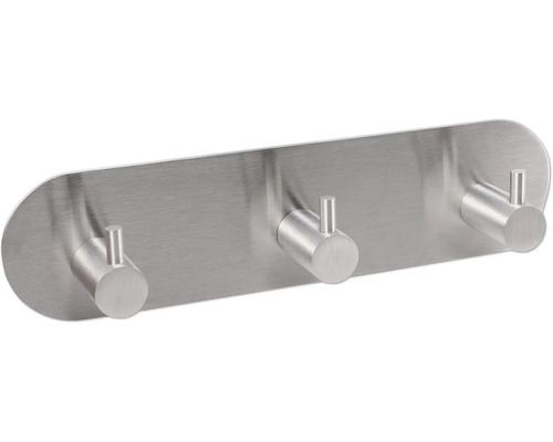Garderobenhakenleiste aus Edelstahl mit drei Haken