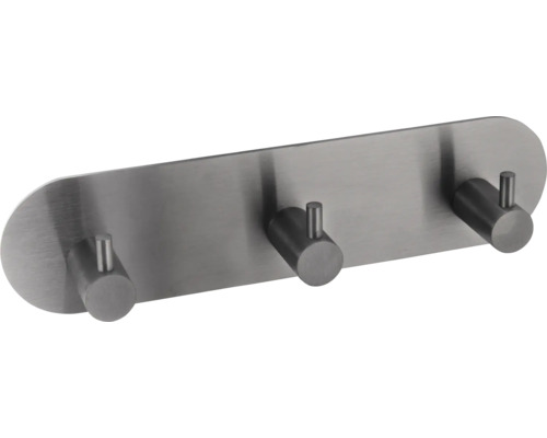 Porte-manteau avec trois crochets en acier inoxydable