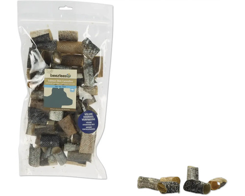 Sachet de cannelés à la peau de saumon Beeztees, friandises pour chiens