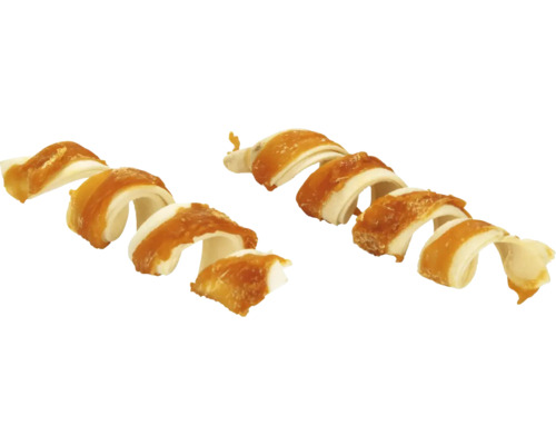 Zwei spiralförmige Hundesnacks