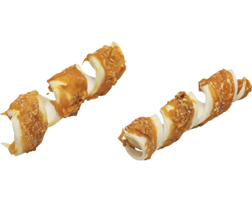 Zwei Hundekauartikel in Spiralform