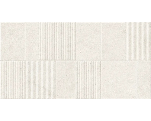 Feinsteinzeug Dekorfliese Limestone almond BxLxS 32x62.5x0.9 cm