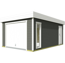 Garage mit Sektionaltor, Fenster und Seitentür