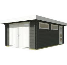 Abri de jardin en bois avec double porte et fenêtres