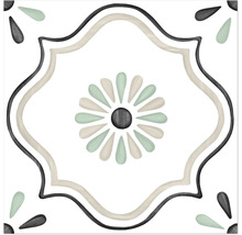 Carreau décoratif à motif floral pour mur et sol
