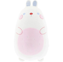 Peluche lapin blanche avec des détails roses