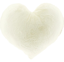 Coussin décoratif en forme de cœur en fausse fourrure
