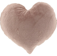Coussin décoratif en peluche en forme de cœur