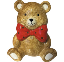 Ours décoratif en céramique avec un nœud