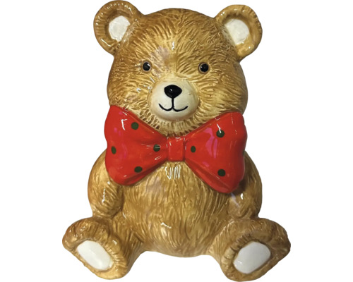 Ours décoratif en céramique avec un nœud