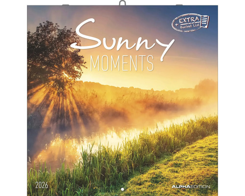 Wandkalender mit dem Titel Sunny Moments für das Jahr 2026
