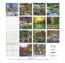 Wandkalender mit Gartenmotiven für das Jahr 2026