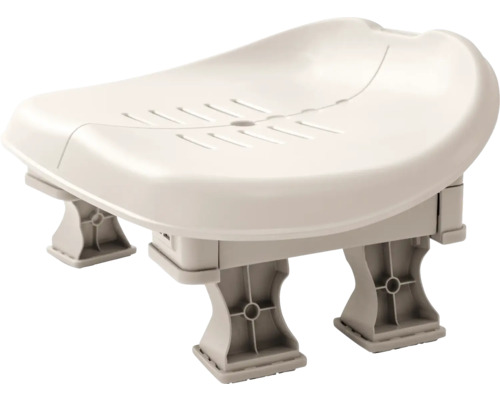 Duschhocker aus Kunststoff mit verstellbaren Füssen