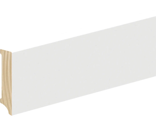 Plinthe L0605OC angulaire blanche 12x60x2400 mm Plinthe en bois peinte