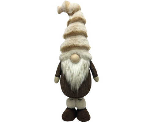 Dekorativer Zwerg mit Bart und Mütze als saisonale Dekoration