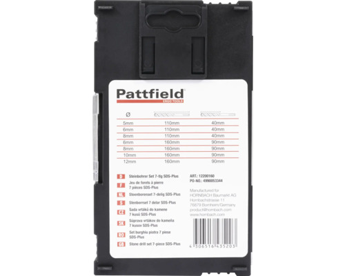 Pattfield Steinbohrer Set 7-teilig SDS-Plus