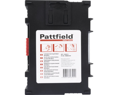 Pattfield Lochsägen Set 8-teilig Bimetall 040-86 Millimeter
